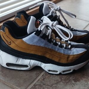 Nike Men's Air Max 95 Sneakers - Black, White, and Tan